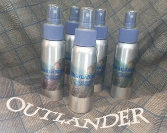 Outlander Body Sprays - Jamie Fraser, Claire Fraser, Highlander, Sassenach, Scottish Fragrances, Lallybroch scent, the Soaping Sassenach