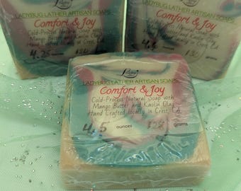 Comfort & Joy Soap | Kaolin clay | Cocoa butter | Mango butter | Artisan soap