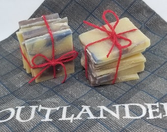 Traveling Outlander Soap-Outlander Gift, Scottish soap, Soap to go, Claire Fraser, Jamie Fraser, Travel size, Shea butter, Handcrafted soap