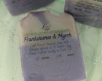 Frankincense & Myrrh soap | Shea butter | Cocoa butter | Warm scent | Exotic | Handcrafted | Relaxation | Three Kings soap