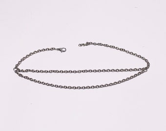 DOUBLE CHAIN CHOKER // Silver stainless steel
