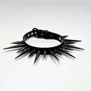 ABYSS SPIKE COLLAR // Faux leather