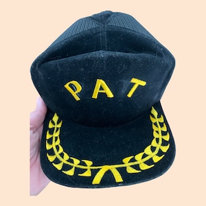 Vintage Black Hat | Black Velvet Vintage Hat | Funny Vintage Hat | Yacht Party Hat