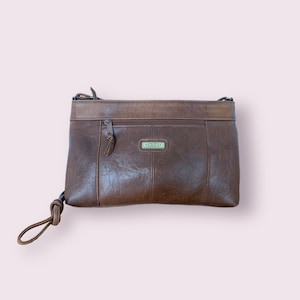 Vintage Brown Leather Bag | Leather bag | southwestern style purse | cowboy bag | brown purse | crossbody purse vintage