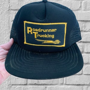 Vintage black Trucker Hat  | trucker hat | black hat Vintage | Snapback hat | Baseball Cap Adjustable | Gift for Husband | Gift for Him