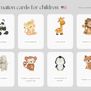 Carte di affermazione per bambini in olandese | Carte di affermazione per bambini in inglese | 24 pezzi