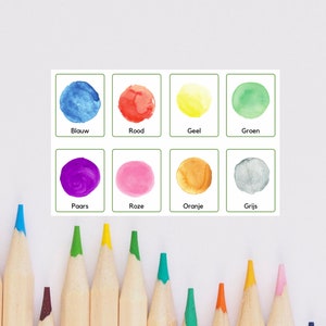 Aprende colores en 3 idiomas | Tarjetas de colores| Español|Inglés| holandés| Tarjetas de colores| Español | Inglés| Holandés