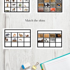 Match the skins | Montessori | Preschool| Learning | Match the prints | Homeschool | Printable | Montessori learning | Montessori