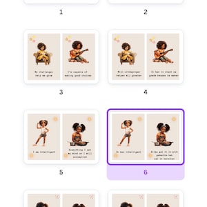Tarjetas de afirmación positiva para chicas negras| aumento de la confianza | 20 cartas holandesas e inglesas