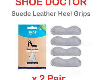 Shoe Doctor Heel Grips Suede Leather Shoe Inserts One Size Fits ALL x 2pr