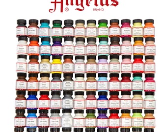 Acrylic Leather Paints 29.5ml , For Leather Shoes Bags Crafts - 48 Colors to choose from