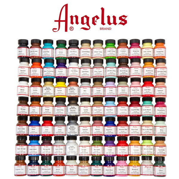 Acrylic Leather Paints 29.5ml , For Leather Shoes Bags Crafts - 48 Colors to choose from