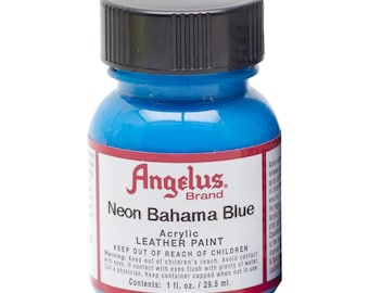 Fluro BLUE Neon Paint For Boots-Shoes-Bags- Great for Craft
