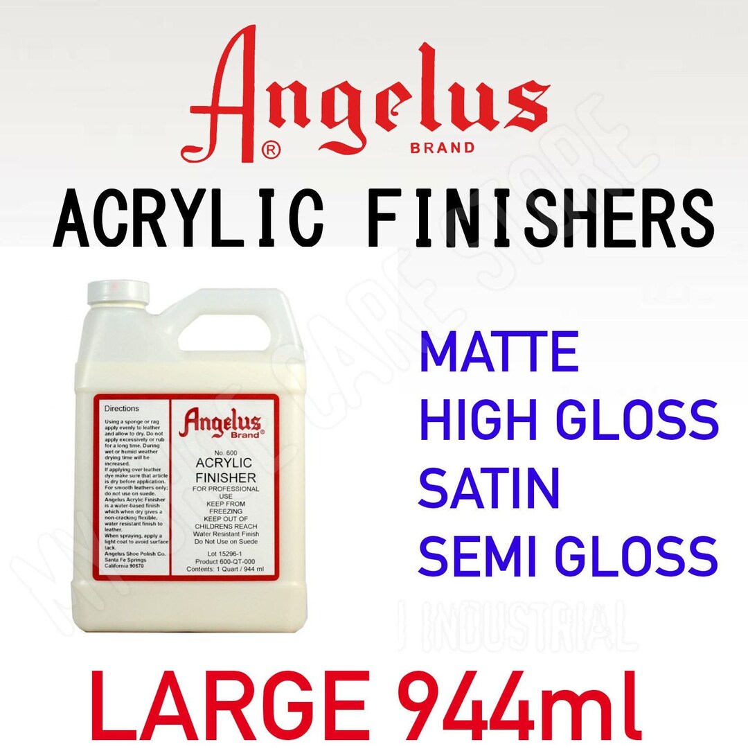 Angelus Satin Acrylic Finish 605 Leather Dye Sealer Acrylic Paint Finish  Dye and Paint Sealer Clear Coat 