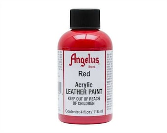 Acrylic Leather Paints 118ML , For Leather Shoes Bags Crafts (RED)