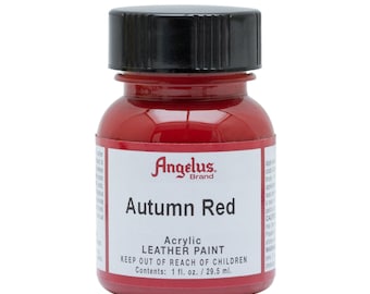 Acrylic Leather Paints 29.5ml , For Leather Shoes Bags Crafts ( Autumn Red )