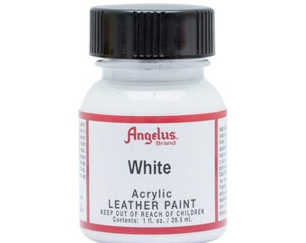 Acrylic Leather Paints 29.5ml , For Leather Shoes Bags Crafts ( WHITE )