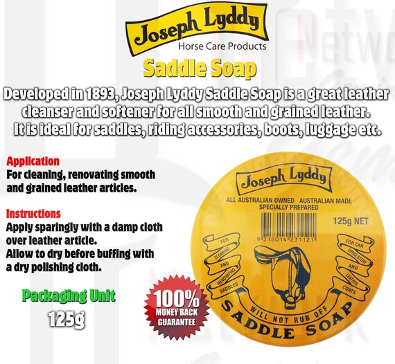 SADDLE SOAP Joseph Lyddy Wont Rub off Cleans & Renovates Horse