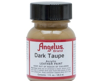 Pinturas de cuero acrílico 29.5ml , para zapatos de cuero bolsos artesanías ( DARK TAUPE )