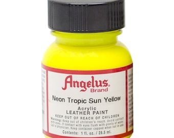 Fluro YELLOW Neon Paint For Boots-Shoes-Bags- Great for Craft 6 Colors