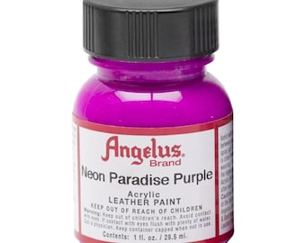 Fluro PURPLE Neon Paint for Boots-shoes-bags- Great for Craft