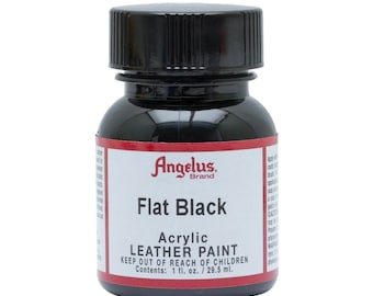 Pinturas de cuero acrílico 29.5ml , para zapatos de cuero bolsos artesanías ( PISO NEGRO )