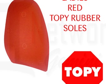 Topy Rubber Soles RED - 1.5mm Professional Grade - DIY - Christian Louboutin