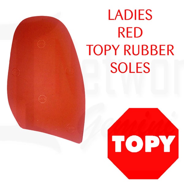 Semelles en caoutchouc topy ROUGE - 1.5mm Qualité Professionnelle - DIY - Christian Louboutin