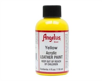 Acrylic Leather Paints 118ML , For Leather Shoes Bags Crafts (YELLOW)