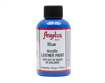 Pinturas de cuero acrílico 118ML , para zapatos de cuero bolsos artesanías (BLUE)