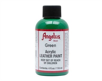 Acrylic Leather Paints 118ML , For Leather Shoes Bags Crafts (GREEN)