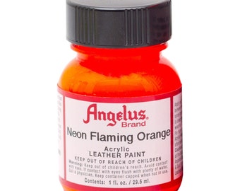 Fluro ORANGE Neon Paint For Boots-Shoes-Bags- Great for Craft