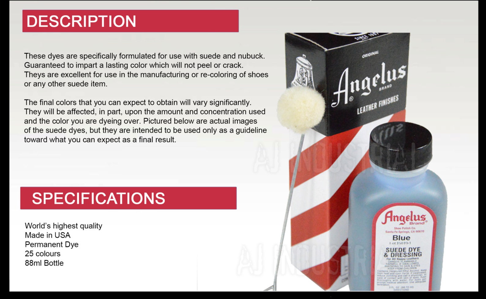 Suede Dye Angelus 6 Colors for Use on Suede and Nubuck Etsy Australia