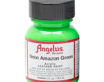 Fluro Green Neon Paint For Boots-Shoes-Bags- Great for Craft