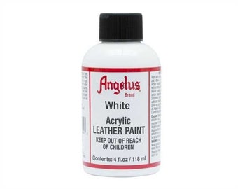 Acrylic Leather Paints 118ML , For Leather Shoes Bags Crafts (WHITE )