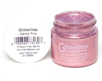 PINK Paint Flexible Glitter coat Sparkle made by Angelus USA - Shoes - Bags - Crafts - Leather - Synthetic , Quility Product  !!!