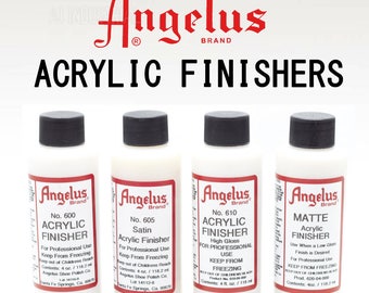 Angelus Finisher 118.2ml - Satin, Gloss, Matte Acrylic Finish for Leather Paint
