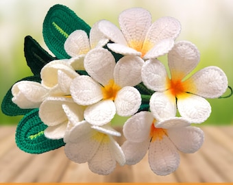 Crochet Plumeria Flower Pattern: Hawaiian Frangipani (PDF Download)