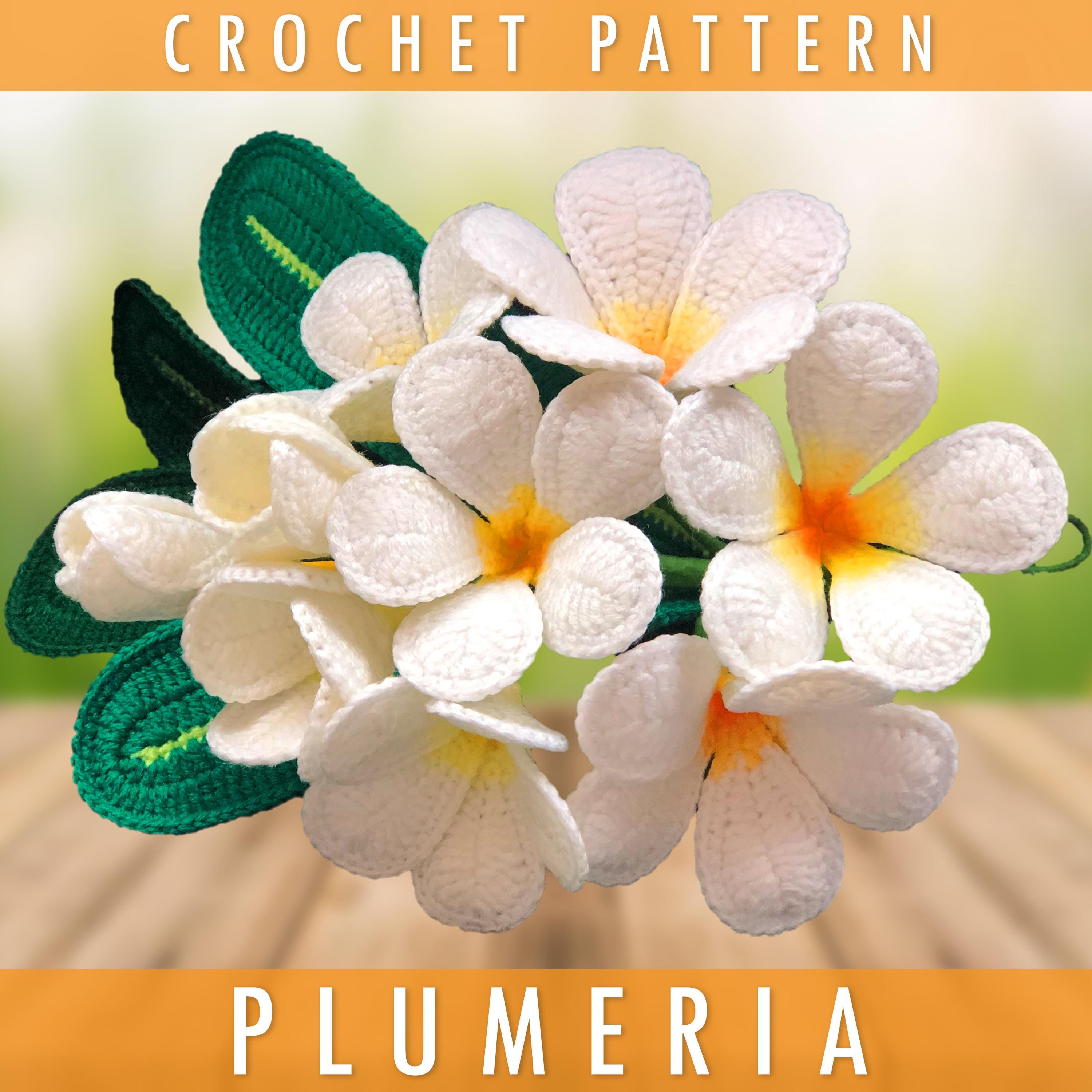 Crochet Plumeria Flower Pattern: Hawaiian Frangipani (PDF Download