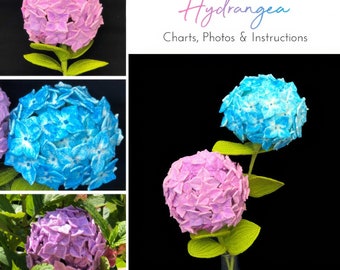 Crochet Hydrangea Pattern - Crochet Hydrangea Flower - Hydrangea Crochet Flower - Crochet Flower Pattern