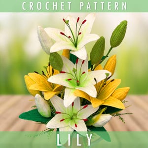 Crochet Lily Pattern - Crochet Lily - Lily Flower Pattern - Crochet Lily Flower - Crochet Lily Flower Pattern - Crochet Flower Pattern