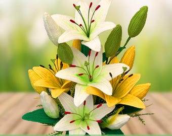 Crochet Lily Pattern - Crochet Lily - Lily Flower Pattern - Crochet Lily Flower - Crochet Lily Flower Pattern - Crochet Flower Pattern