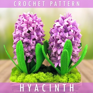 Crochet Pattern for Hyacinth Flower - Create Unique Crochet Home Decor and Gifts with this PDF Pattern