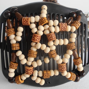 Clip a farfalla con pettine doppio per capelli multiusura, moda femminile, originali per San Valentino, con farfalla africana. Pettine per capelli elastico con perline