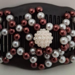 Original African Butterfly Hair comb Large,  Women&#39;s Fashion Multi-Wear Double Hair Comb,  Butterfly Clips, Stretchy Beaded Hair Comb, Gift