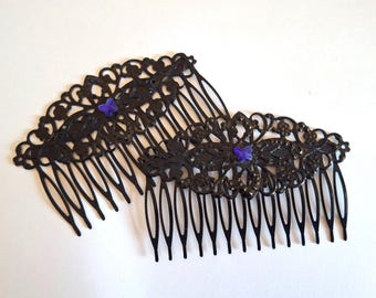 Hair Accessories, Slide Comb, Vintage Brass haircomb, Hair Jewellery, Butterfly Hair Comb, Vintage Hair Accessories, Hair Clips, Fairy Hair