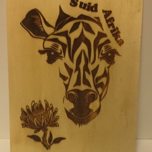 Giraffe Afrika Wandtafel, Laser gravierte Safari-Tiere, Gravur Afrika, Südafrika Protea, Afrika-Holzkartentafel, Wildtiere