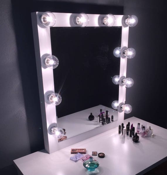 Vanity mirror with cheap light bulbs ikea