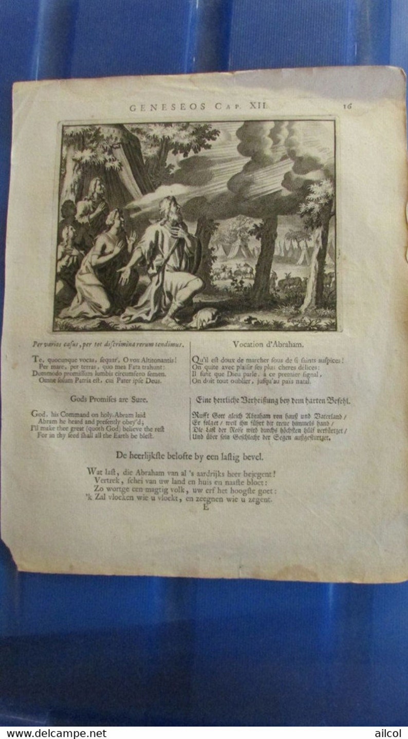 17th Century Under In stock blast sales Dutch PRINT Page Bible