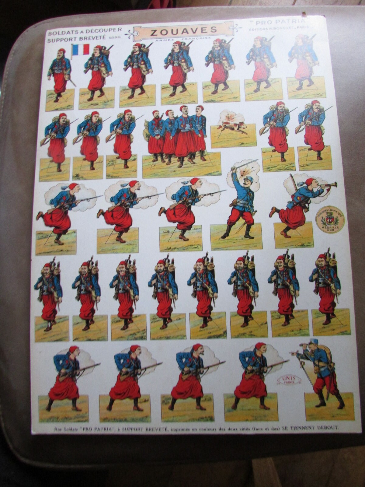WW1 French Zouave Infantry Paper Toy Soldiers Uncut Etsy Finland